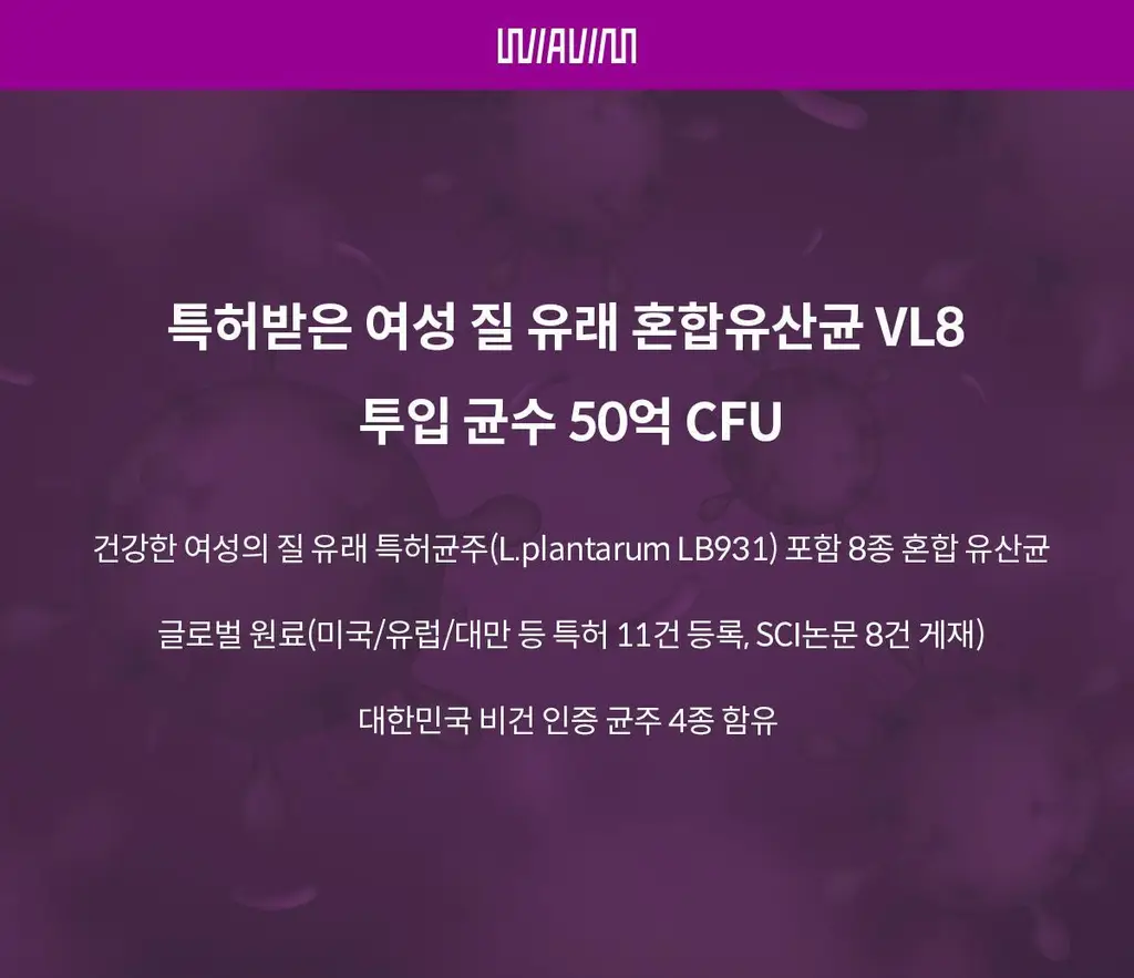 [여성 질 유산균] 위아바임 낙산균 프로바이오틱스 더블유 30포 (30일분) 상세페이지 15